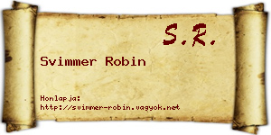 Svimmer Robin névjegykártya